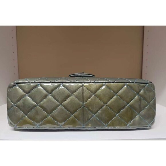 Pre-owned Chanel Patent Leather Quilted 2.55 Reissue Flap Blue - Picture 3 of 10